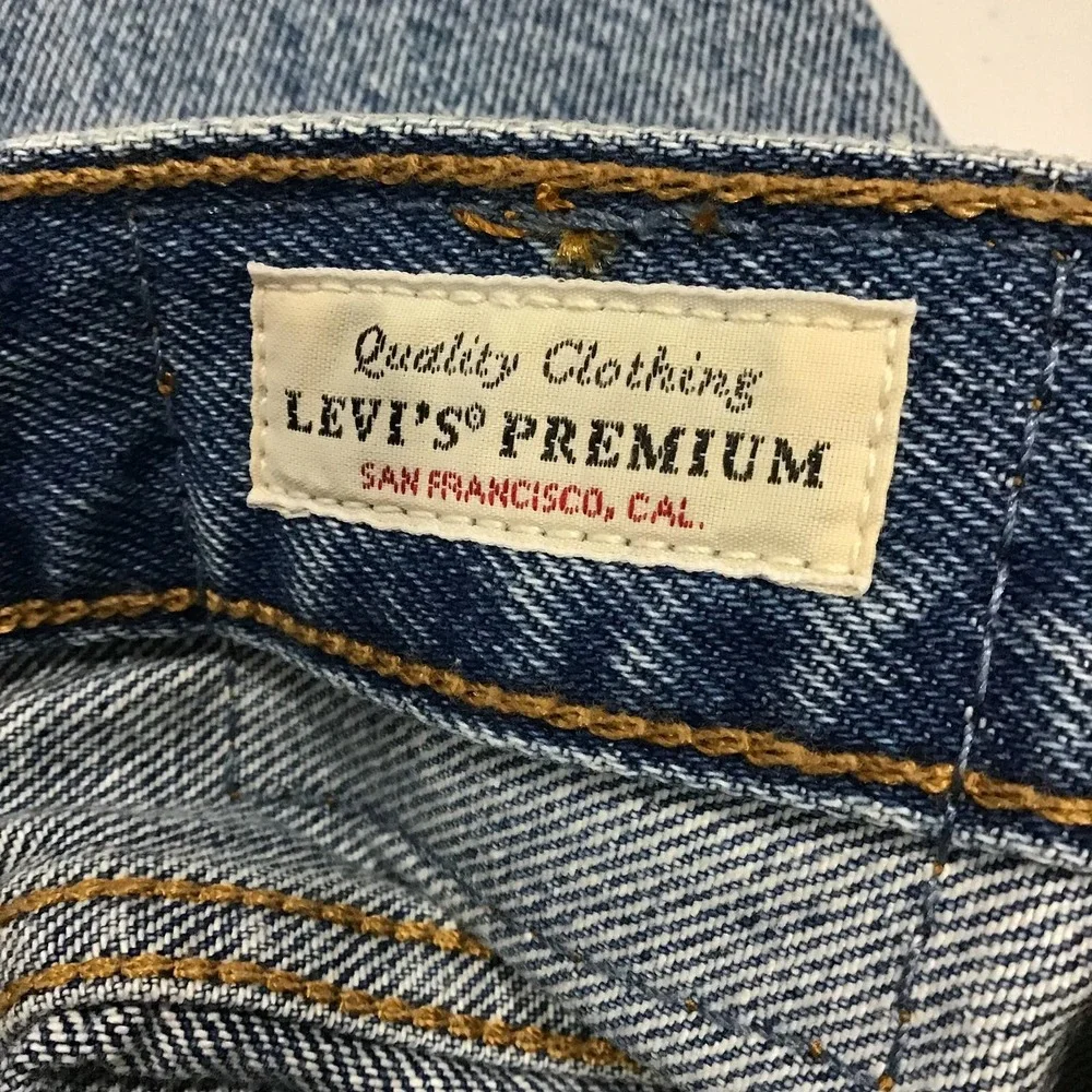 Levis 501 Women's 31 x 28‎ Blue High Rise Distressed  Skinny Jeans Size
